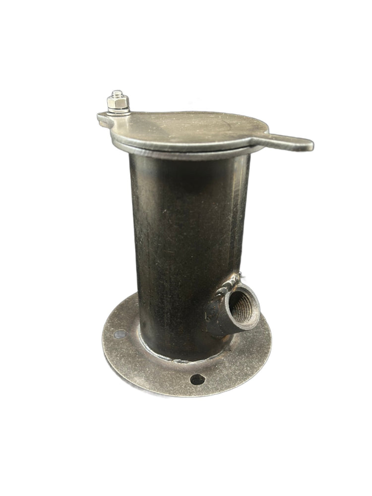 Drum Smoker Exhaust with Dial Thermometer Port | Easy Temperature Control - Hunsaker Vortex Smokers