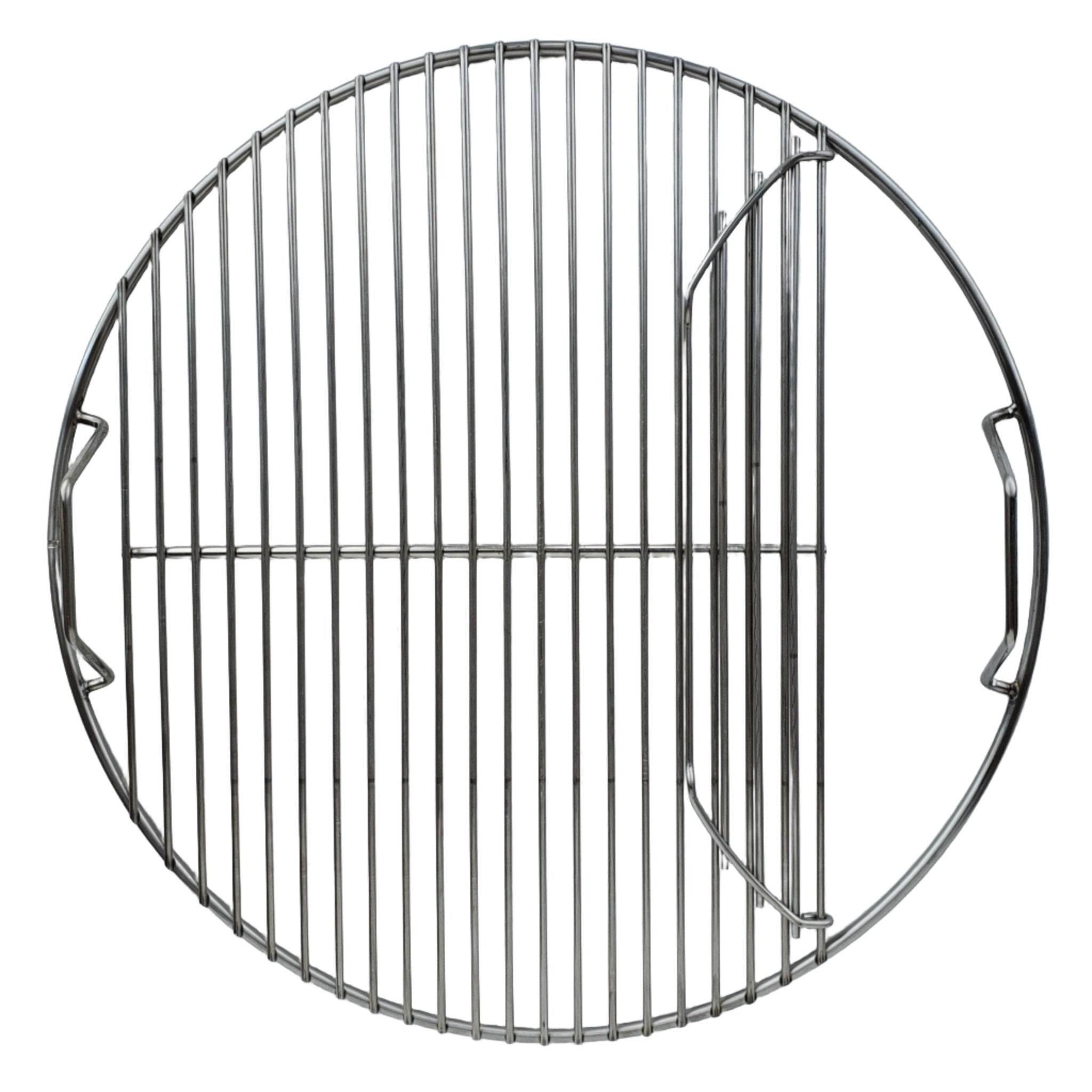 Heavy Duty Stainless Food Grate For 22" Kettles (with flip up door) - Hunsaker Vortex Smokers