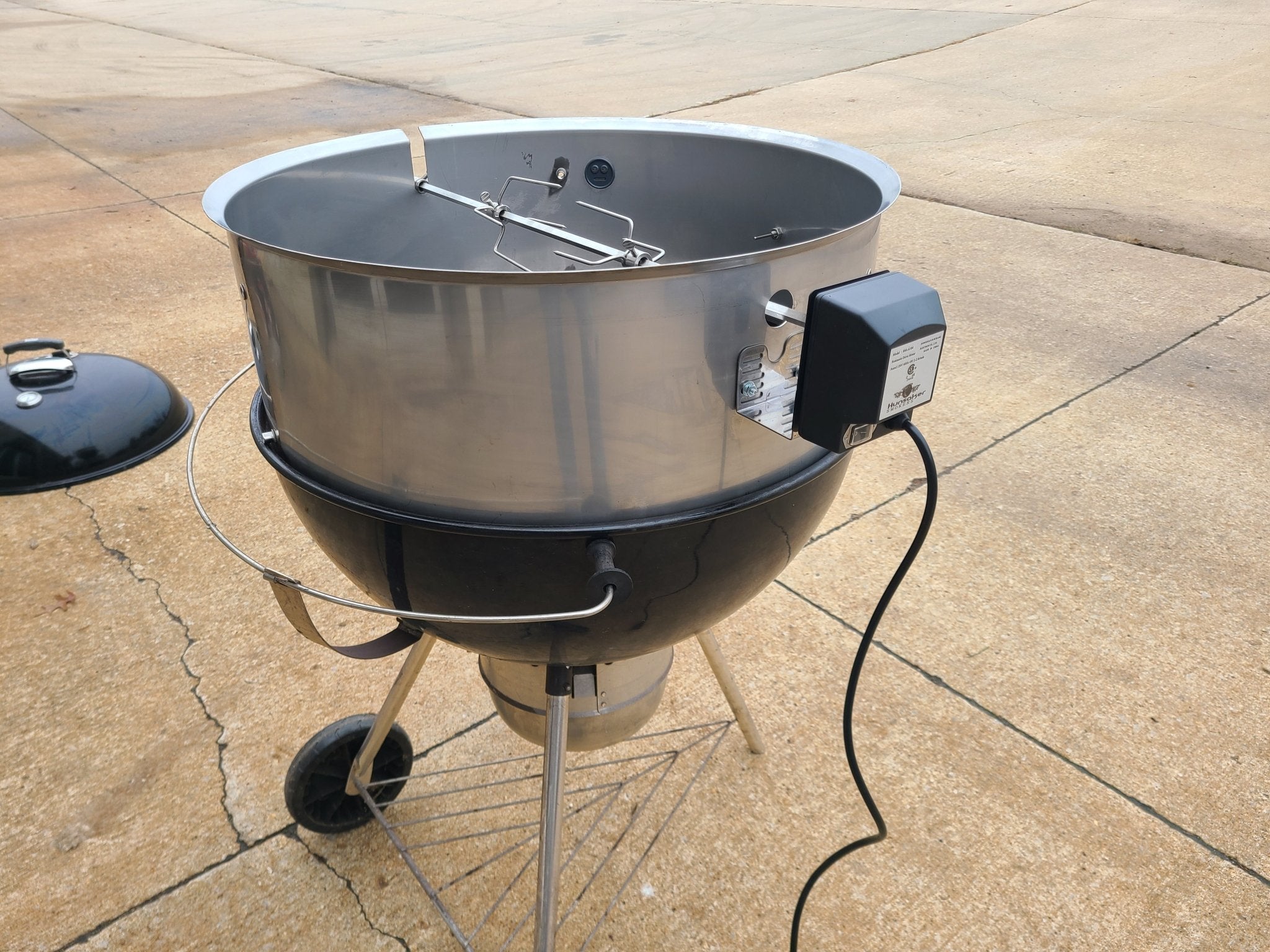 Stainless Steel Rotisserie Kit for Weber 26" Kettle Grills - 304 Grade - Made in USA by Hunsaker - Hunsaker Vortex Smokers