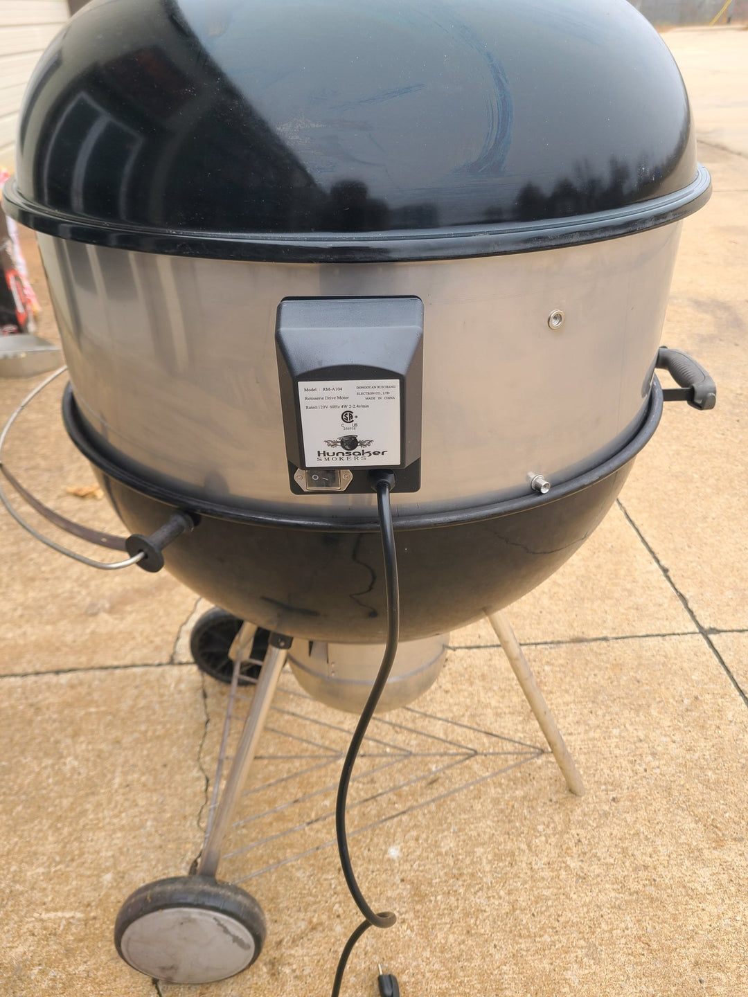 Stainless Steel Rotisserie Kit for Weber 26" Kettle Grills - 304 Grade - Made in USA by Hunsaker - Hunsaker Vortex Smokers