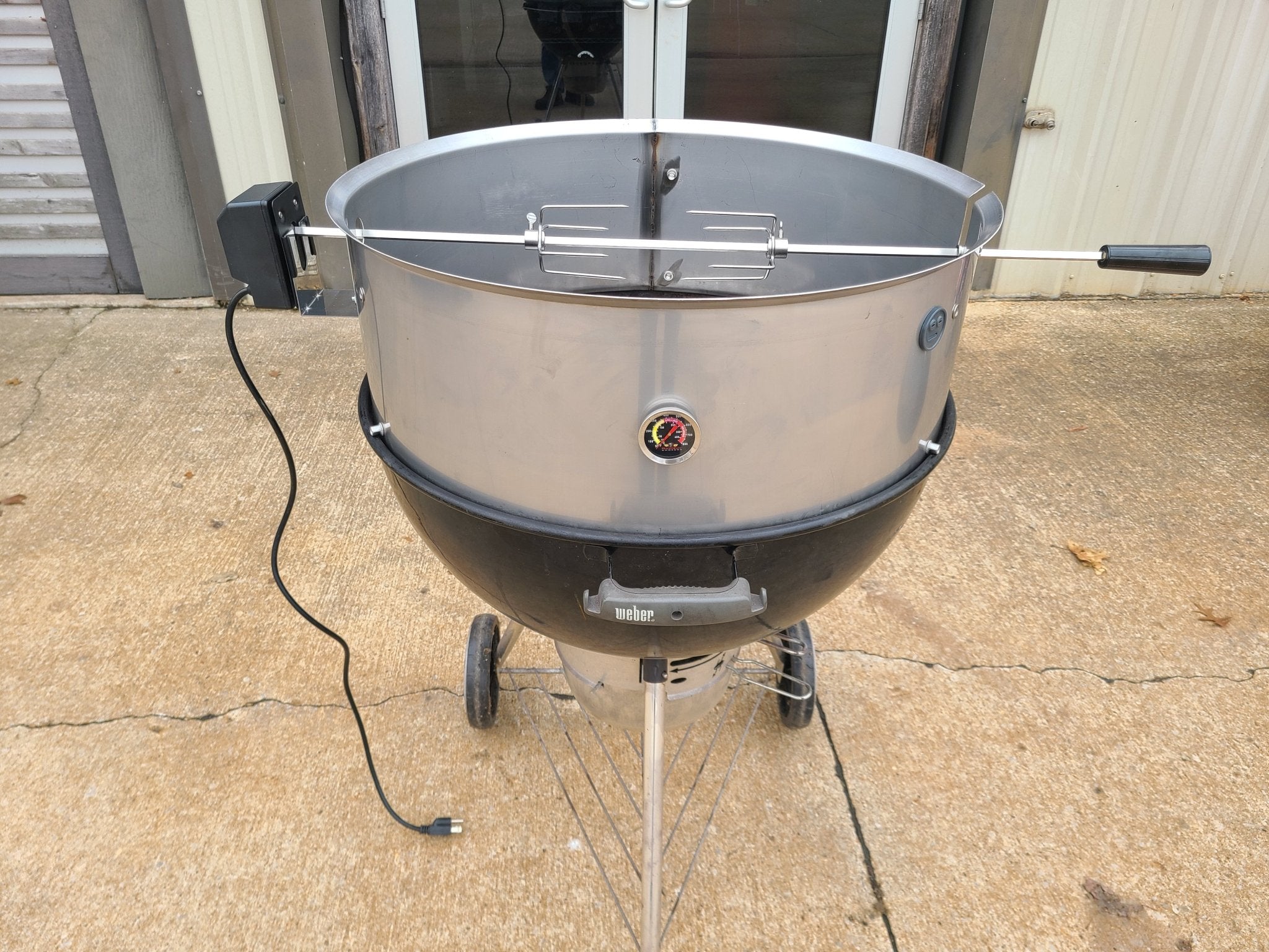 Stainless Steel Rotisserie Kit for Weber 26" Kettle Grills - 304 Grade - Made in USA by Hunsaker - Hunsaker Vortex Smokers