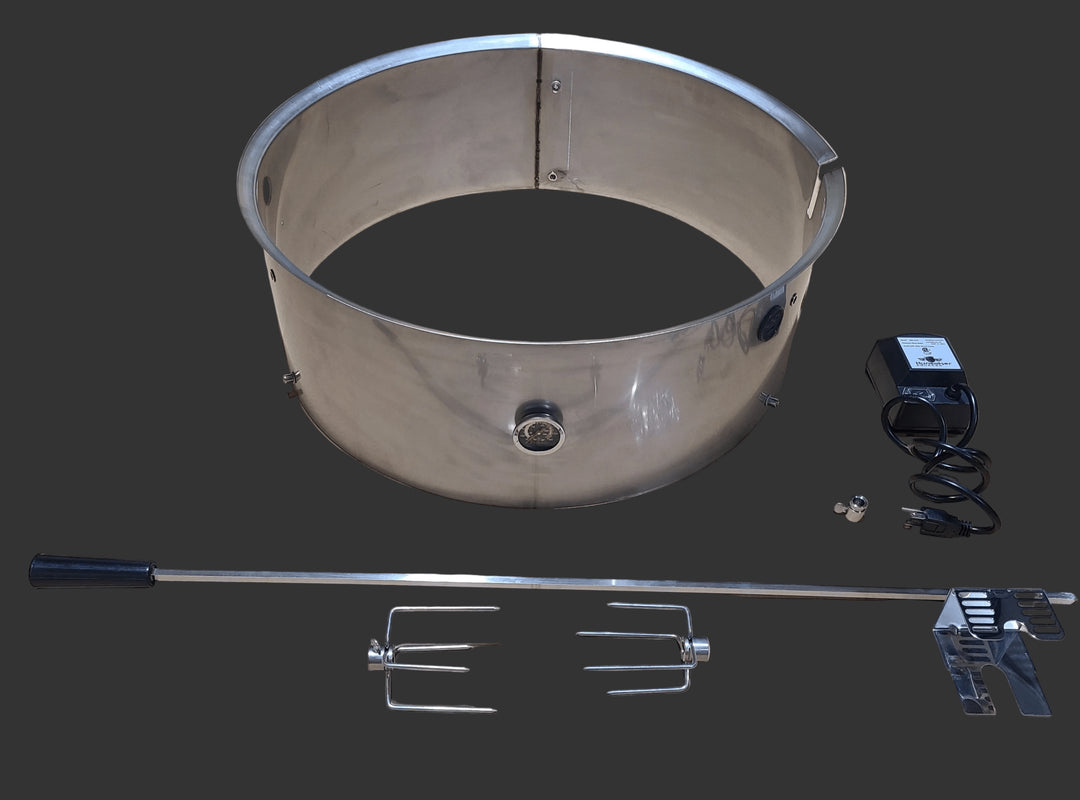 Stainless Steel Rotisserie Kit for Weber 26" Kettle Grills - 304 Grade - Made in USA by Hunsaker - Hunsaker Vortex Smokers