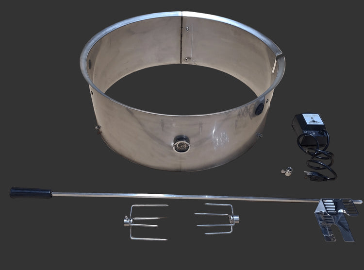 Stainless Steel Rotisserie Kit for Weber 26" Kettle Grills - 304 Grade - Made in USA by Hunsaker - Hunsaker Vortex Smokers