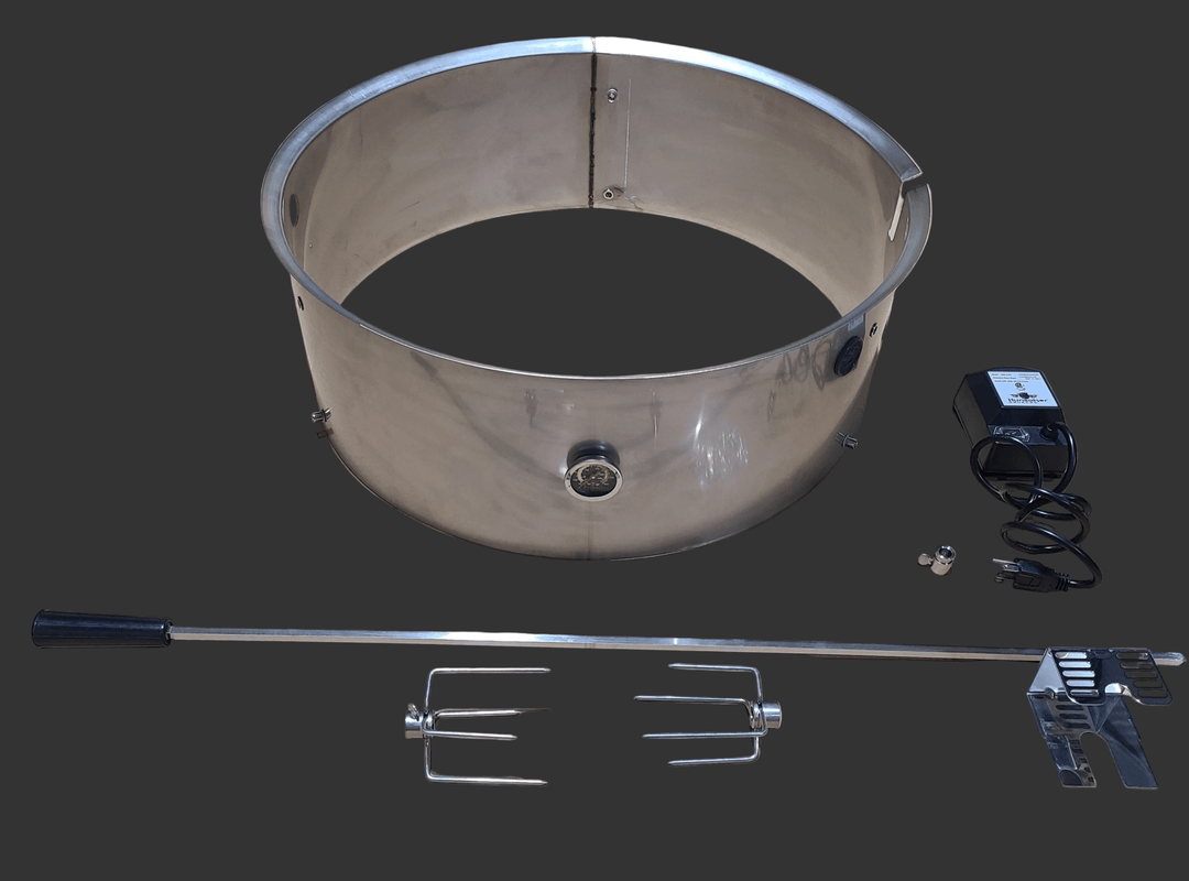 Stainless Steel Rotisserie Kit for Weber 26" Kettle Grills - 304 Grade - Made in USA by Hunsaker - Hunsaker Vortex Smokers