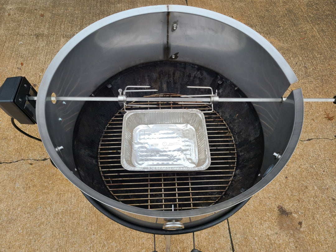 Stainless Steel Rotisserie Kit for Weber 26" Kettle Grills - 304 Grade - Made in USA by Hunsaker - Hunsaker Vortex Smokers