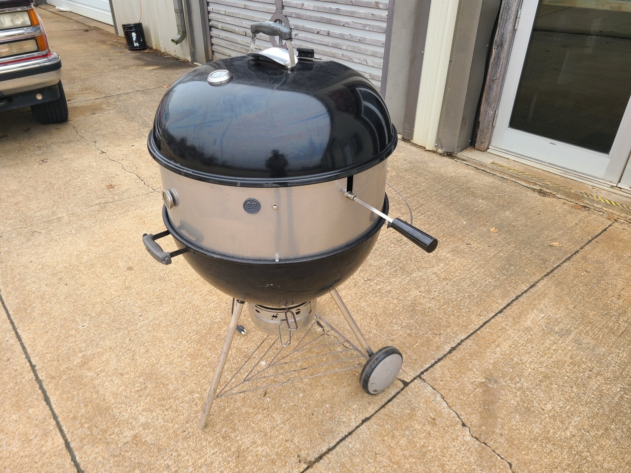 Stainless Steel Rotisserie Kit for Weber 26" Kettle Grills - 304 Grade - Made in USA by Hunsaker - Hunsaker Vortex Smokers