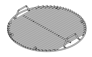 Super Heavy Duty Food Grate For 22" Kettle (0.275" Stainless Steel, heavier than 1/4") - Hunsaker Vortex Smokers