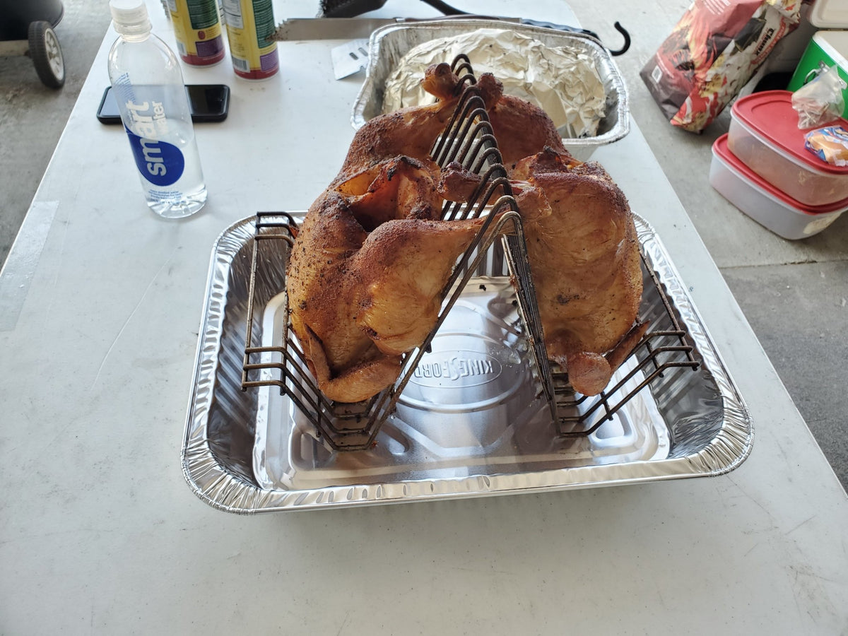 Chick N Pork Rack | Vertical Meat Rack for Smokers & Grills | Hunsaker ...