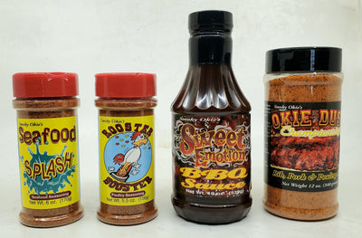 Smoky Okie's Rub & Sauce 4 Pack - Hunsaker Vortex Smokers
