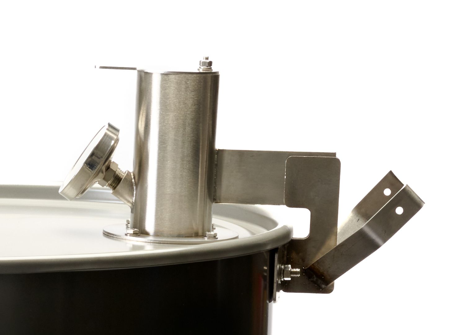 Stainless Steel Smoke Stack & Floating-Hinge Assembly - Hunsaker Vortex Smokers
