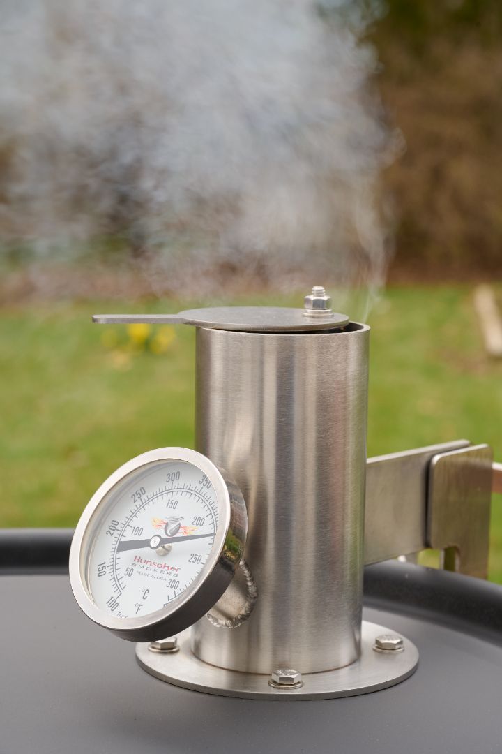 Stainless Steel Smoke Stack & Floating-Hinge Assembly - Hunsaker Vortex Smokers